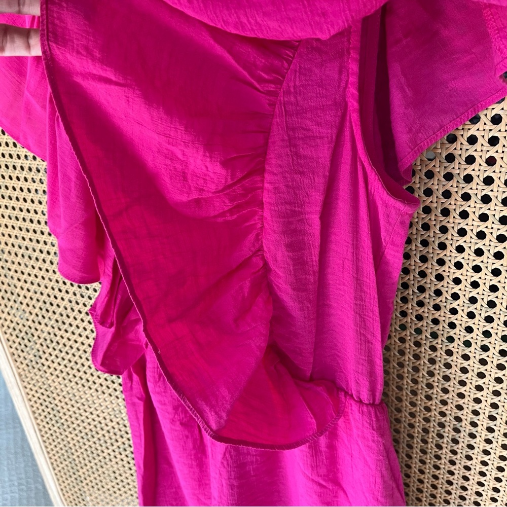 Pink Ruffle Mini Dress - Picture 4 of 7